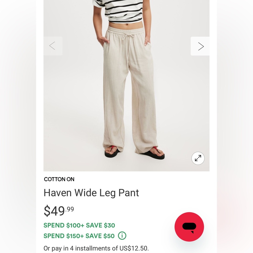 COTTON ON Haven brown wide leg pants. BRAND NEW